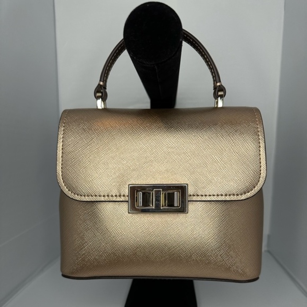Kate Spade Metallic Saffia Gold Glittering Handbag